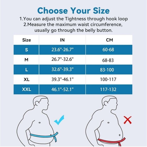 Glofit Black Back Support Belt Men's XL NWT - Picture 2 of 7